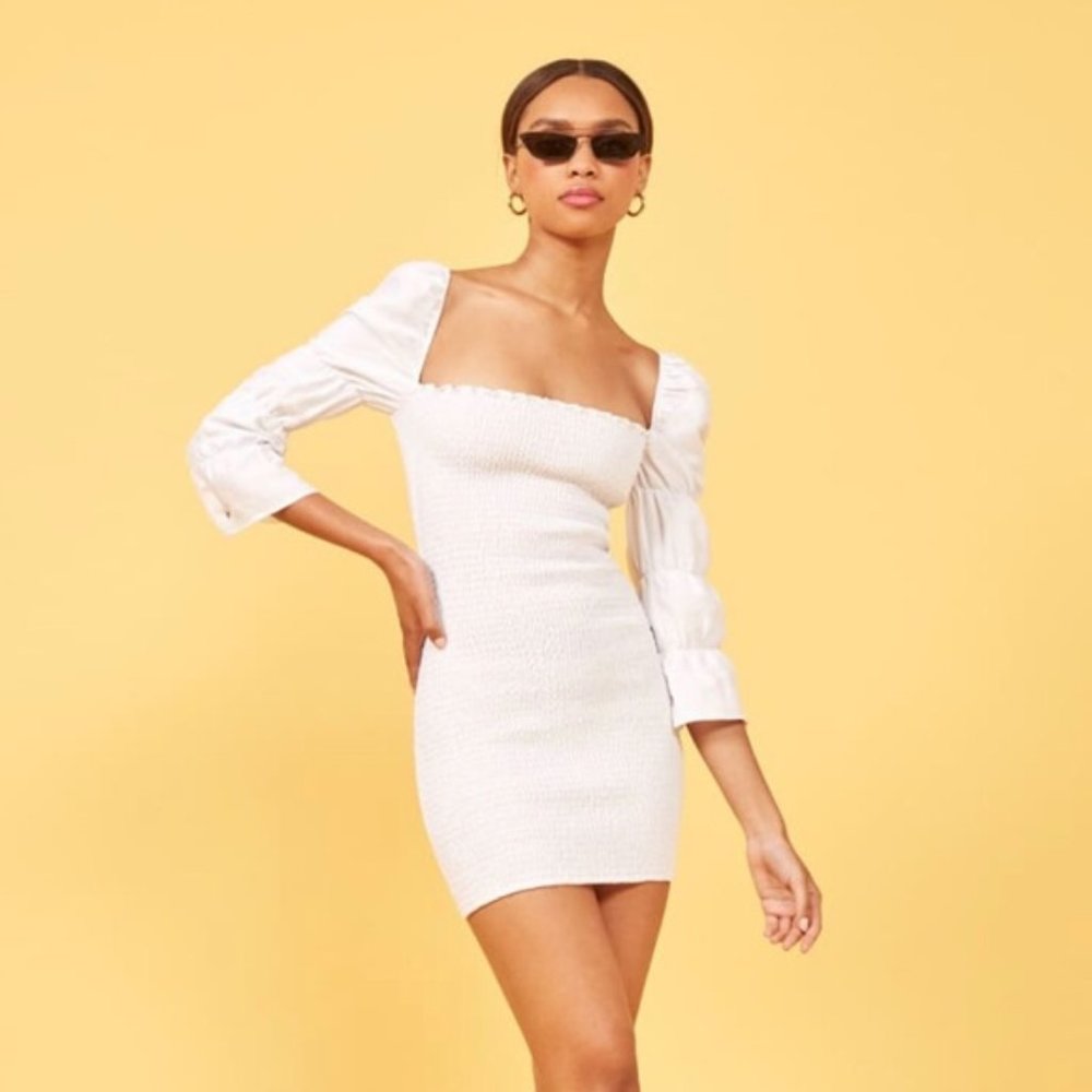 Reformation White Jacinta Dress